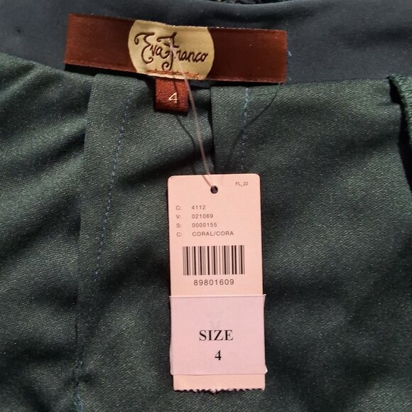 Eva Franco Anthropologie Green Lace A Lined Skirt Sz 4 - Picture 4 of 5